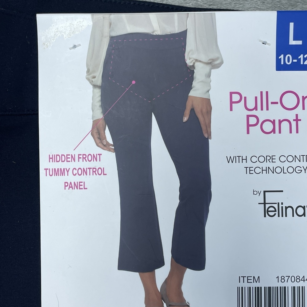 Felina Women's L Pull-On Pant Navy Rayon Blend a1839